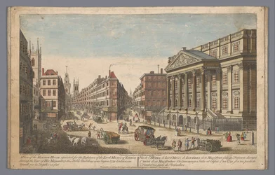 Vue du Mansion House à Londres