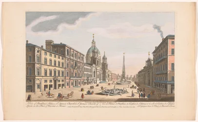Vue du Palazzo Pamphili et de la Piazza Navona à Rome