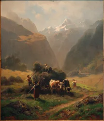 Récolte de foin en haute montagne