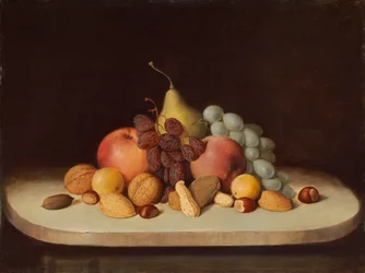 Nature morte avec fruits et noix, 1848