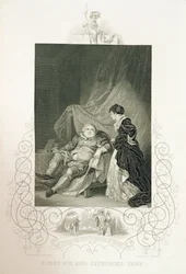 Henri VIII et Catherine Parr, dans la pièce Henry VIII ou 