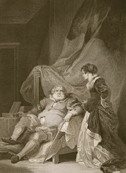 Henri VIII et Catherine Parr, gravé par George Noble, illustration de 