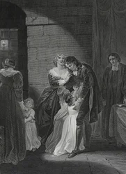 Dernière entrevue de Lord W. Russel avec sa famille, gravée par George Noble, illustration de 