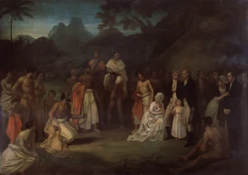 La cession de Matavi par le grand prêtre de Tahiti
