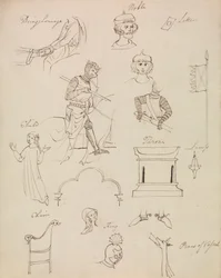 Études de figures pour la vie noble médiévale