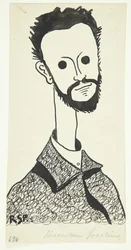 Portrait du peintre et céramiste Chr. Joachim (1870-1943)