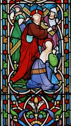 Christ portant la croix et Marie Madeleine