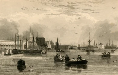 Liverpool, depuis la Mersey, No. III..., vers 1830