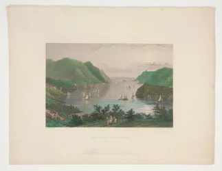 Vue de West Point (Hudson River), illustration pour Nathaniel Parker Willis