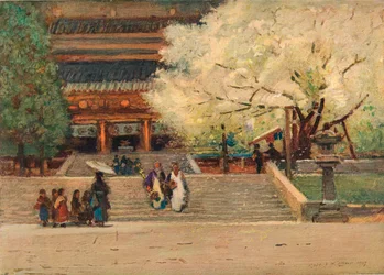 Temple à Nikko, Japon, vers 1908