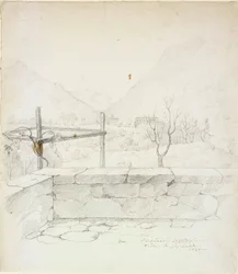 Vue de la villa où l