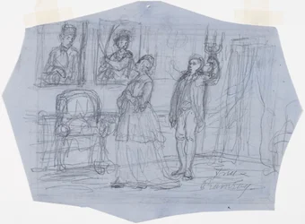 Mme Ramsay. Illustration du poème La vision du voyageur dans les récits de l