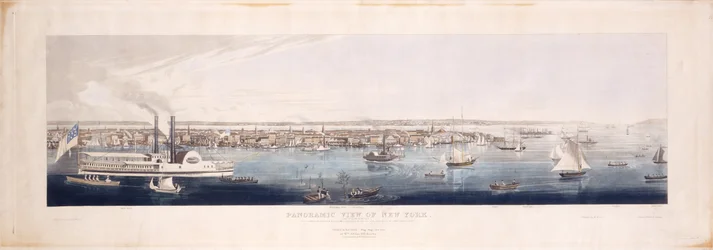 Vue panoramique de New York, prise depuis le fleuve Nord [Hudson], 1844