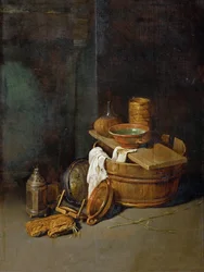 Nature morte avec des ustensiles de cuisine