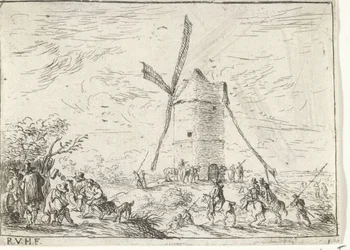 Moulin à vent Paysages avec campements (titre de la série)