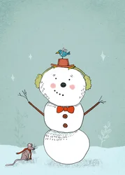 Petit bonhomme de neige joyeux, 2019