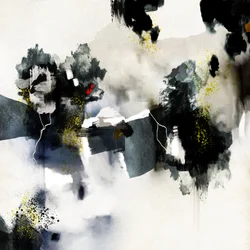 Abstrait dynamique : éclaboussures dorées