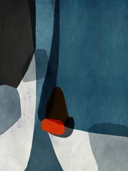 Formes modernes bleues et rouges