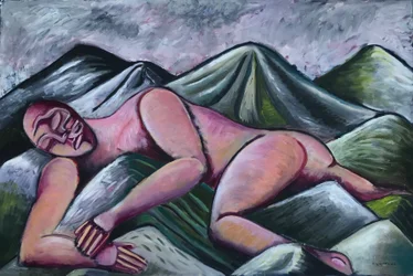 Montagne Nuve, vers 2022 (huile sur toile)