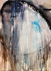 Flux bleu-gris abstrait