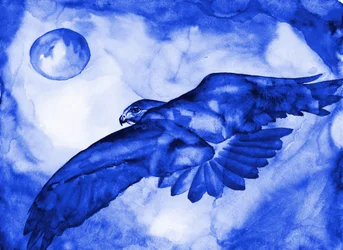 Le vol de la Lune du Faucon Bleu