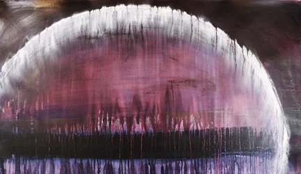 Arche violette lumineuse