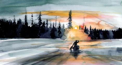 Pagayer sur les lacs sauvages