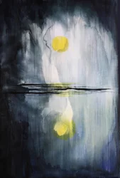 Reflet de la lune jaune