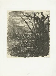 Paysage de montagne avec lac