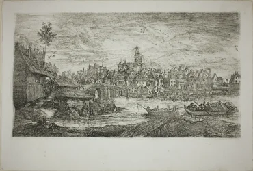 Ville avec Pont de Pierre