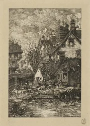 Entrée dans un village, de Revue Fantaisiste