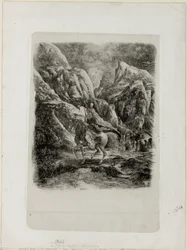 Cavalier dans les montagnes