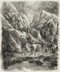 Cavalier dans les montagnes