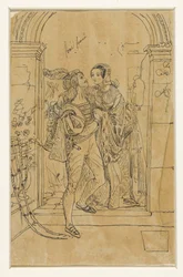 Roméo et Juliette en costume du 15e siècle