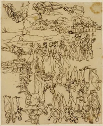 Feuille de croquis : La vie du Christ