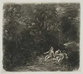 Les baigneurs sous les palmiers
