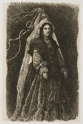 Femme en costume médiéval fantastique
