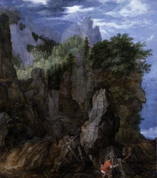 Paysage avec pêcheurs de crabes, vers 1608 (huile sur panneau)