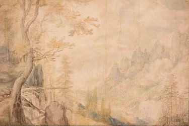 Paysage alpin, vers 1606-7