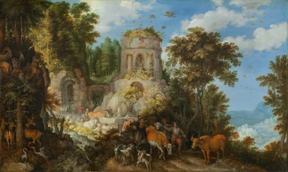 Paysage avec la fuite en Égypte, 1624