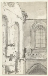 Vue du transept de la Nieuwe Kerk, Amsterdam, après l