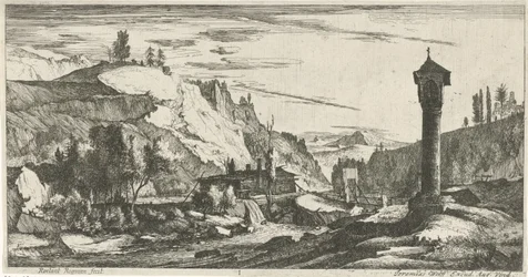 Paysage montagneux avec colonne (Tiroolse landschappen)