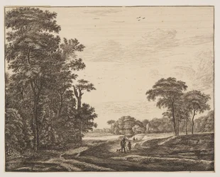 Planche 2, tirée de Six vues dans le bois de La Haye