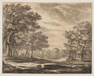 Planche 5, tirée de Six vues dans le bois de La Haye