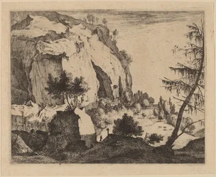 Paysage rocheux avec sapin : pl.4