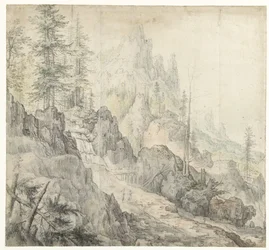 Paysage de montagne avec une cascade