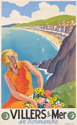 Affiche publicitaire pour Villers-sur-Mer, vers 1930 (lithographie en couleurs)