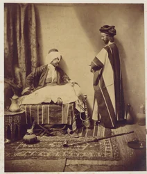 Une conversation en fumant, 1858