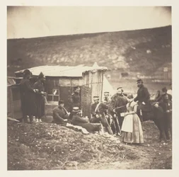 Camp du 4e régiment des gardes dragons, réunion conviviale, Français et Anglais