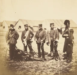 Le lieutenant-colonel Munro et les officiers du 39e régiment